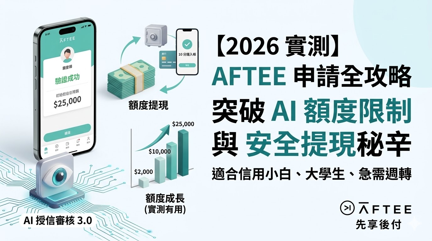 【2026實測】AFTEE 申請全攻略：突破 AI 額度限制與安全提現秘辛 | MAX 數位金融團隊