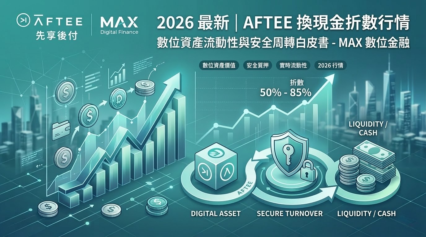 2026 最新 | AFTEE 換現金折數行情：數位資產流動性與安全周轉白皮書 - MAX 數位金融