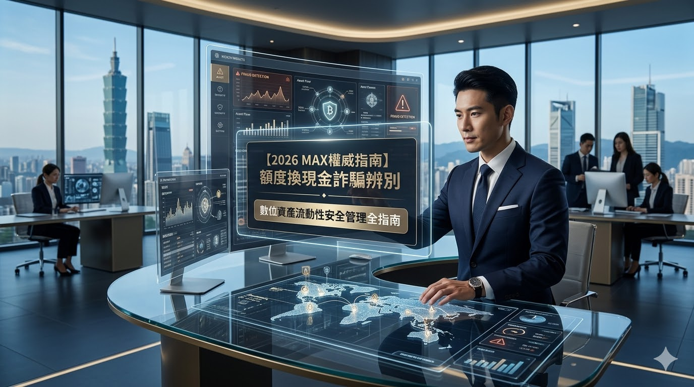 【2026 MAX權威指南】額度換現金詐騙辨別：數位資產流動性安全管理全指南