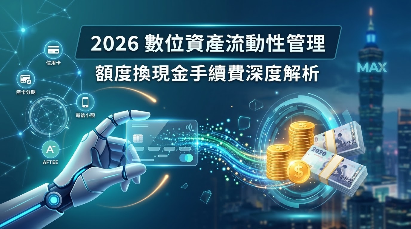 2026 額度換現金手續費終極指南：數位資產流動性管理與專家實測比較 | MAX 數位金融