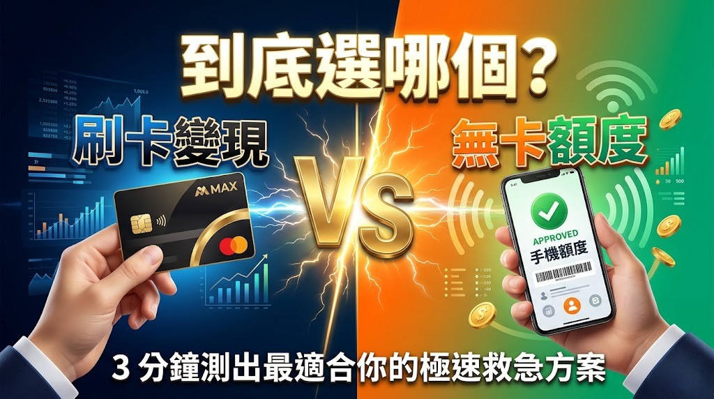 2026 變現指南：額度換現金 vs 刷卡換現金哪個好？3分鐘找出最適合你的救急方案